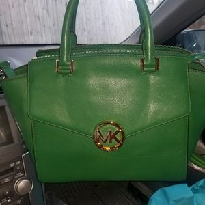 Green Michael Kors handbag